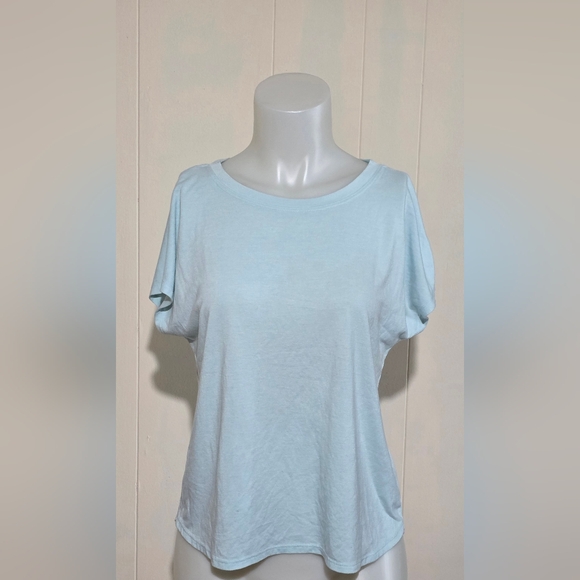 Athletic Works Sky Blue Women's Short Sleeve Tee - Picture 1 of 4